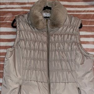 Calvin Klein Beige Puffer Vest